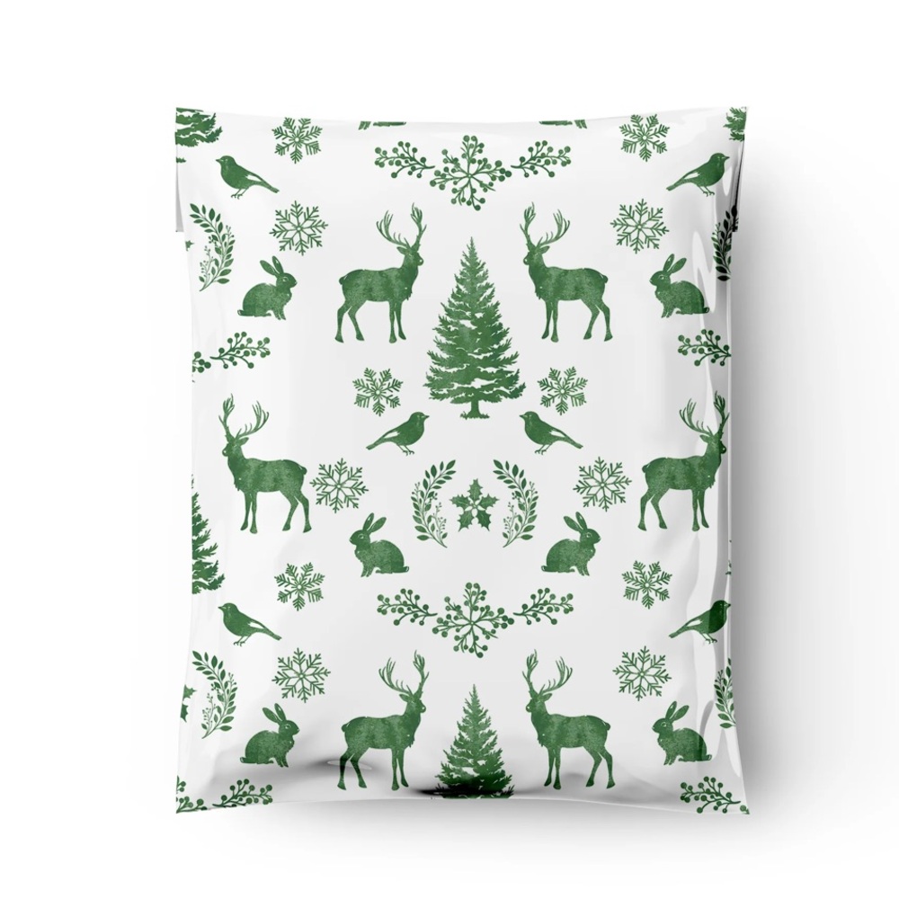 4 LEFT🦌10 Winter DEER poly Mailers Large 12 x 15 inch